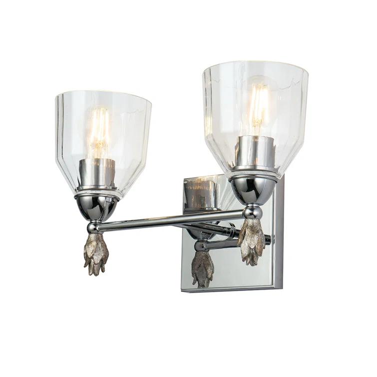 Polished Chrome 2-Light Dimmable Vanity Sconce
