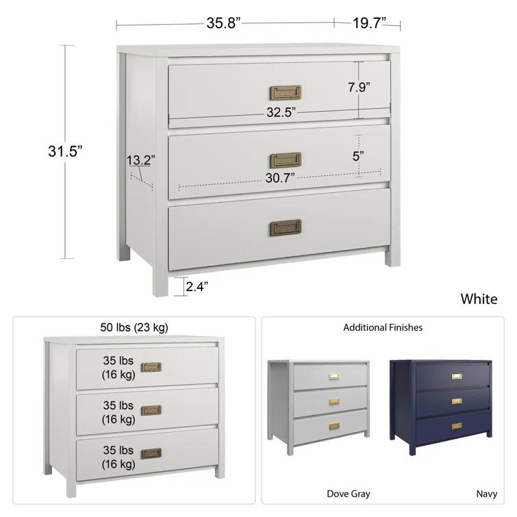 Monarch Hill Haven 3 Drawer Dresser