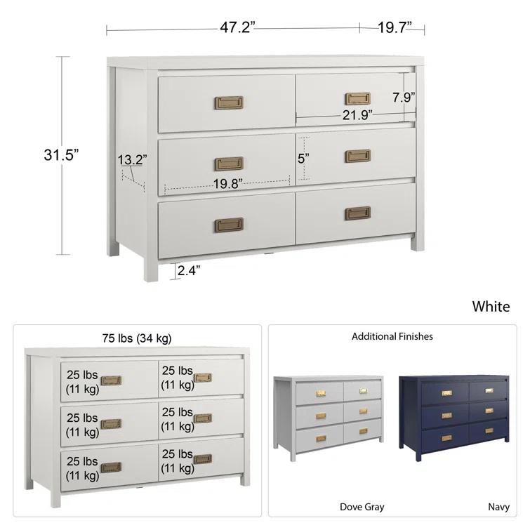 Haven 6 Drawer Double Dresser