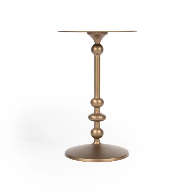 Butler Zora Bronze Iron Pedestal End Table