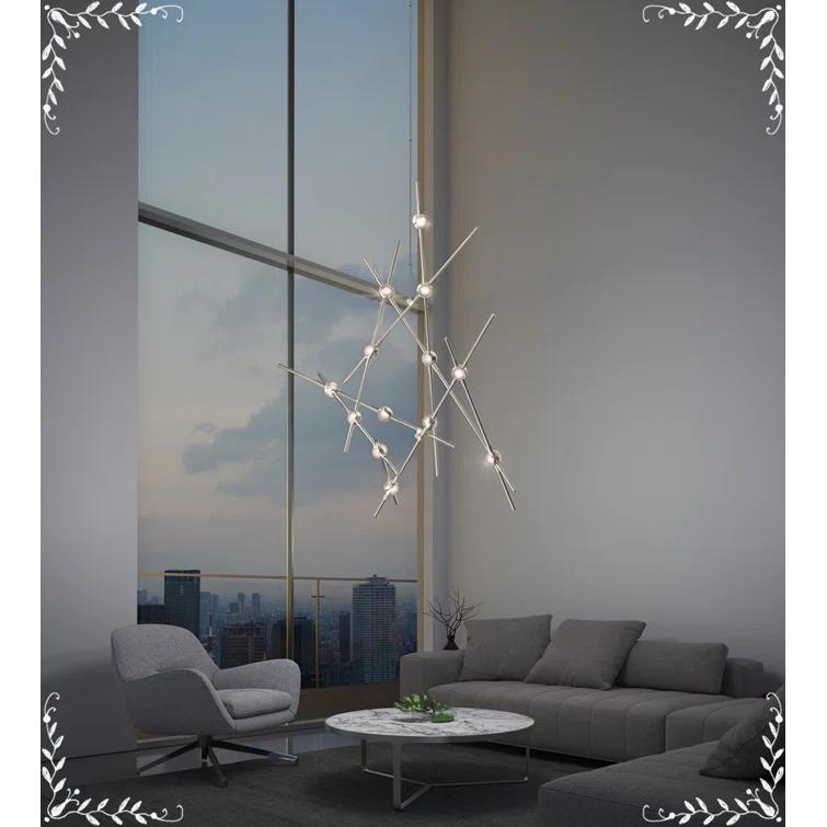 SONNEMAN Constellation® 13 - Light Dimmable LED Sputnik Modern Linear Chandelier