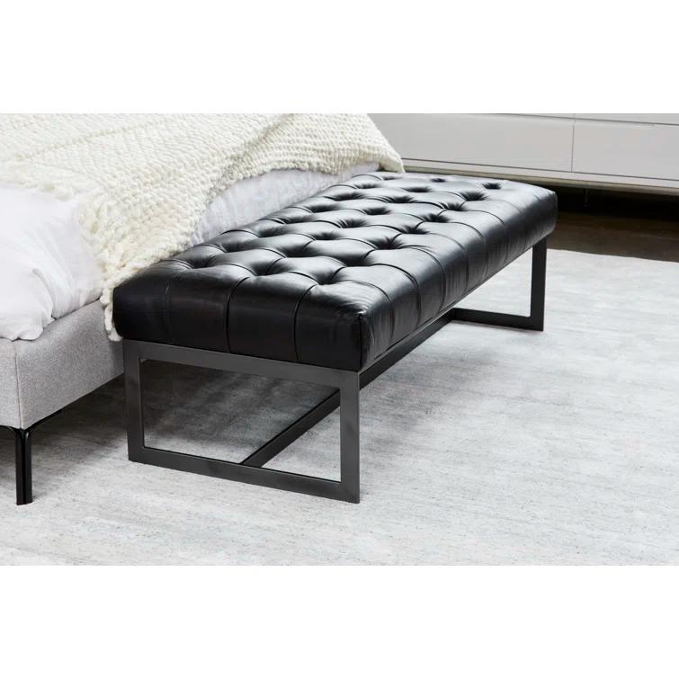 Moe's Home Collection Wyatt Leather Bench