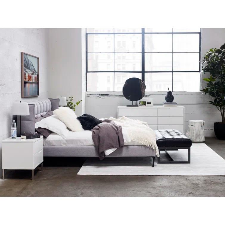 Moe's Home Collection Wyatt Leather Bench