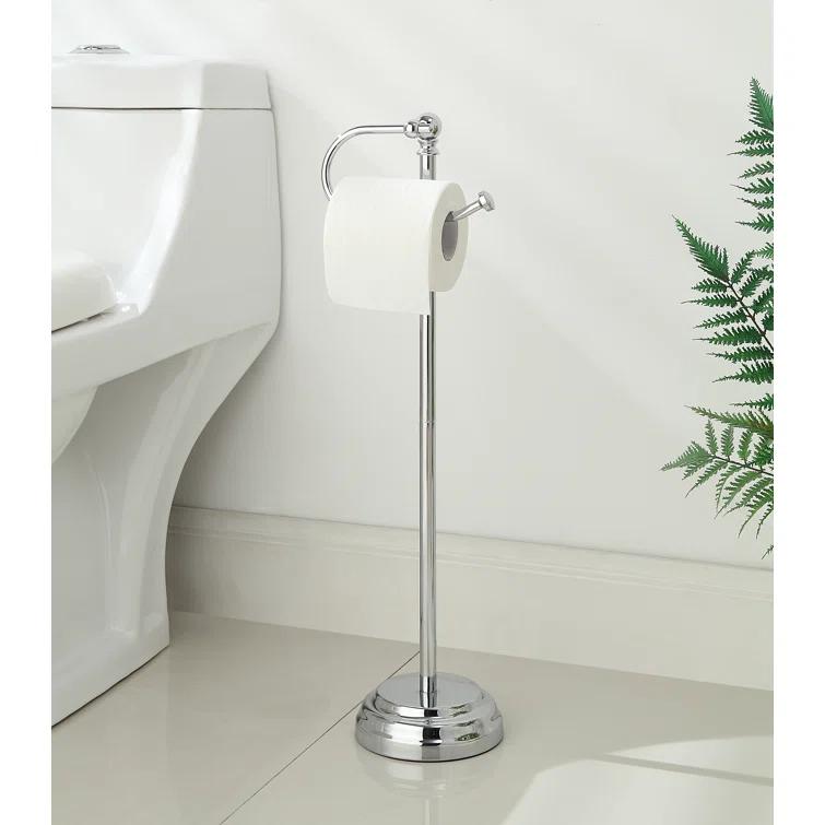 Bathroom Free Standing Toilet Paper Roll Holder Stand