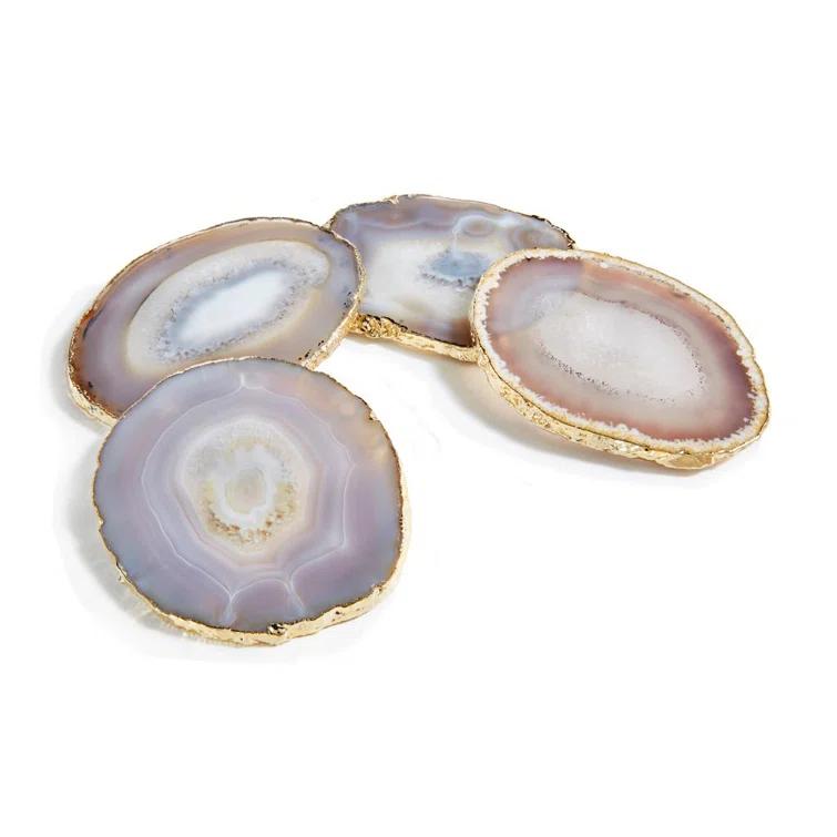 ANNA New York Gemstones Agate 4 Piece Coaster Set