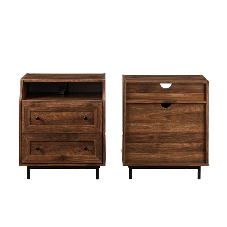 Minot 2-Drawer Nightstands with Dual USB Port