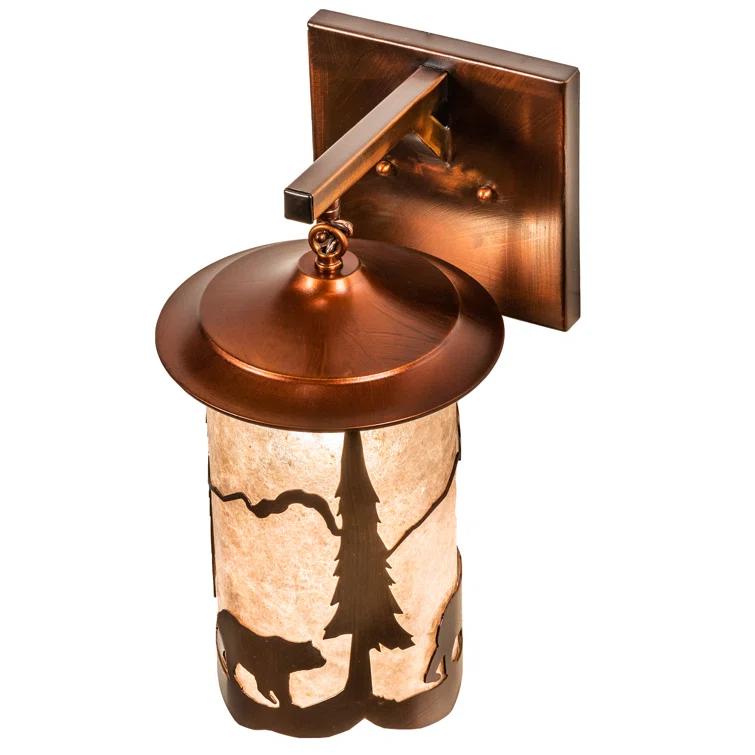 Rustic Lodge Copper Armed Sconce