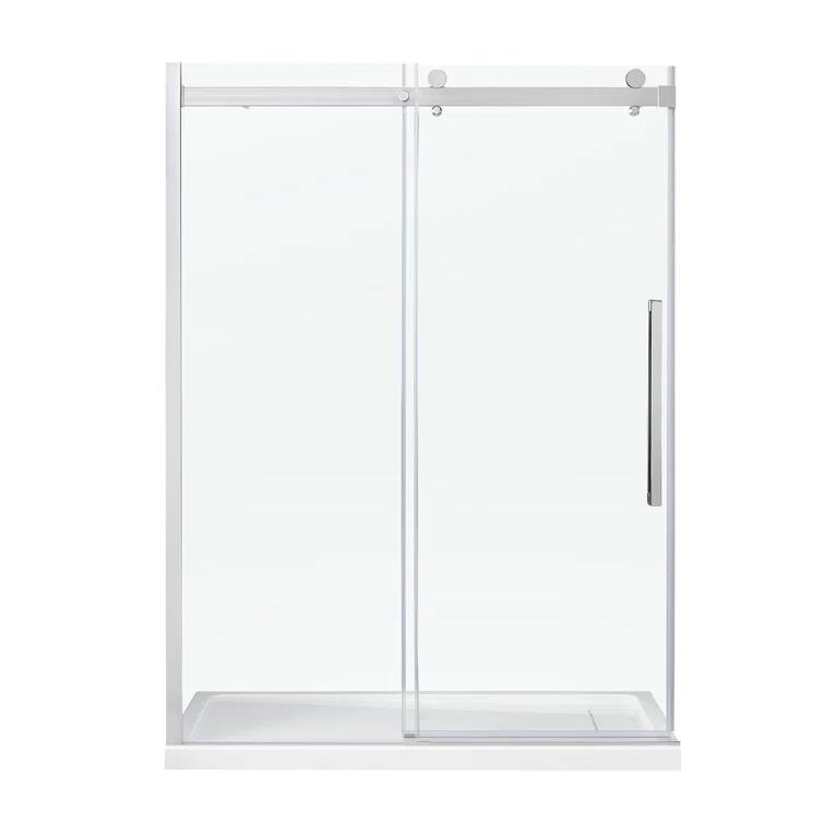 Ove Decors OVE Decors Bel Soft-Close Chrome 58-In To 60-In X 78-In Frameless Sliding Soft Close Shower Door 15SGP-BELS60-CHRWM