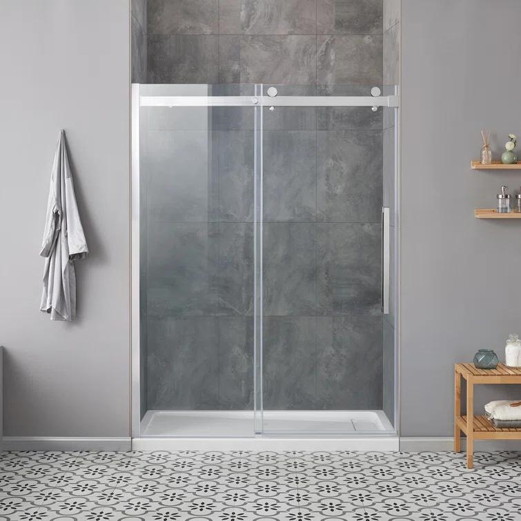 Ove Decors OVE Decors Bel Soft-Close Chrome 58-In To 60-In X 78-In Frameless Sliding Soft Close Shower Door 15SGP-BELS60-CHRWM