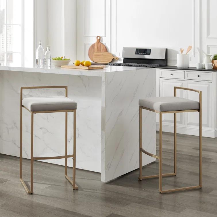 Progreso Upholstered Counter Stool with Metal Frame