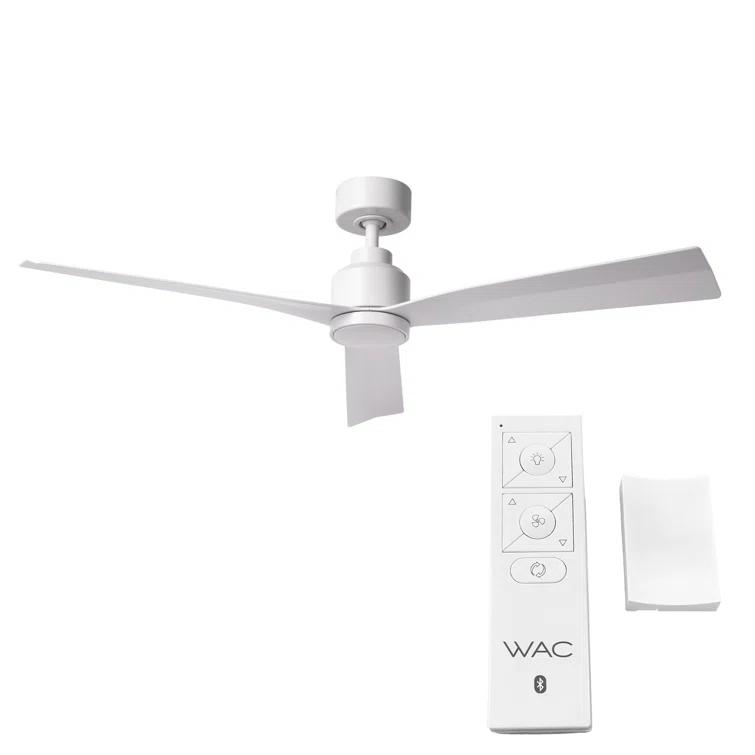 52" Smart Home Compatible 3 Blade Smart Ceiling Fan with Remote