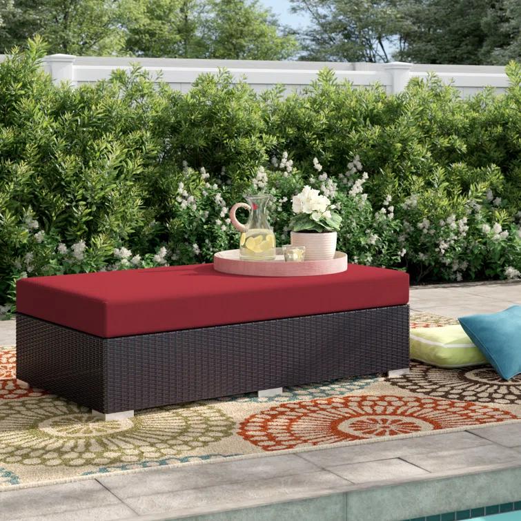 Elswick Rectangle Outdoor Ottoman with Cushion