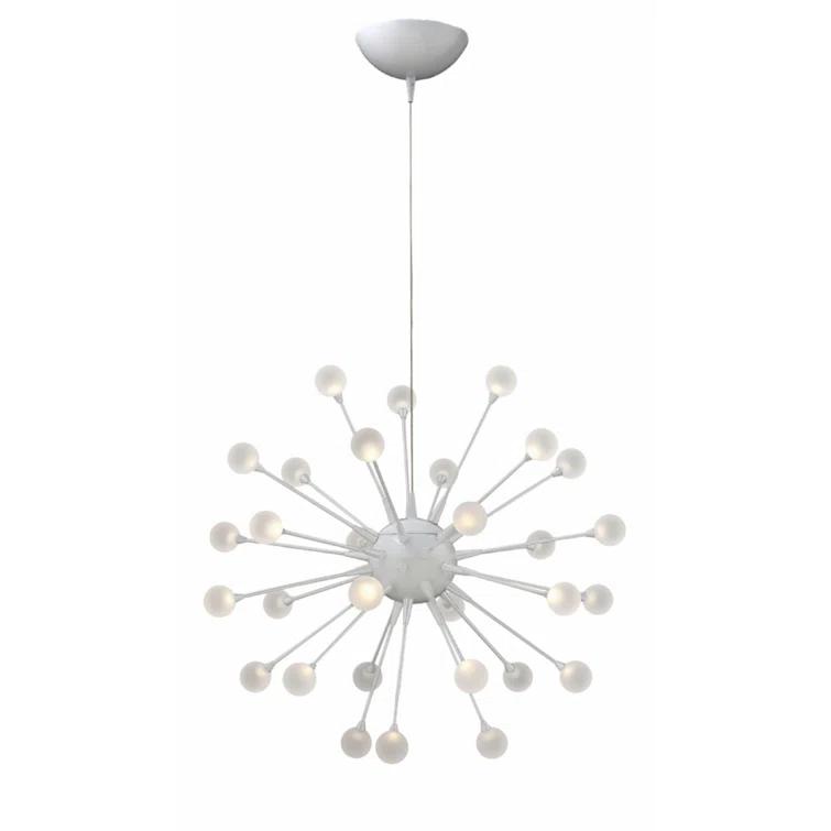 Fredrick Ramond Fr44413 Impulse 30 Light 24" Wide Integrated Led Chandelier - Cloud