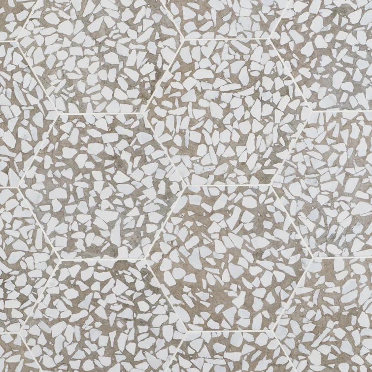 Jurassic Hex 9" Terrazzo Look Porcelain Floor & Wall Tile (8.07 Sq. Ft. / Case)