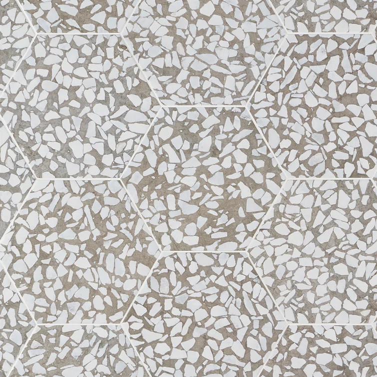 Jurassic Hex 9" Terrazzo Look Porcelain Floor & Wall Tile (8.07 Sq. Ft. / Case)