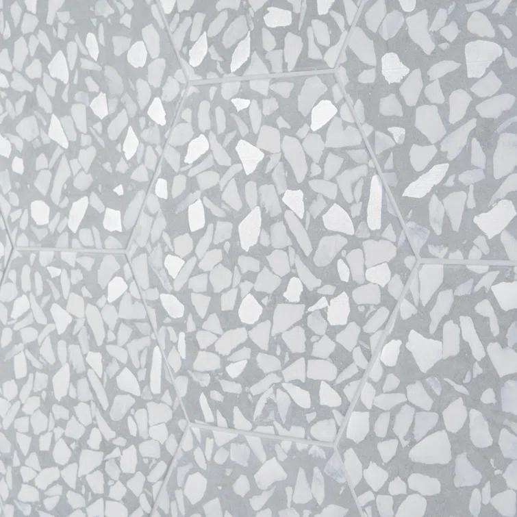 Jurassic Hex 9" Terrazzo Look Porcelain Floor & Wall Tile (8.07 Sq. Ft. / Case)