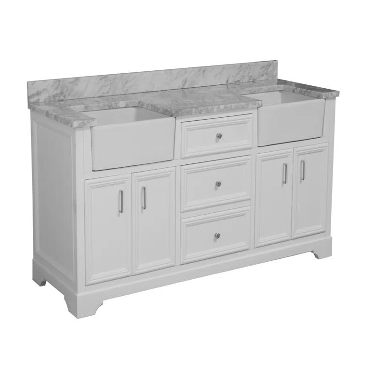 Emiliano 72'' Double Bathroom Vanity with Top