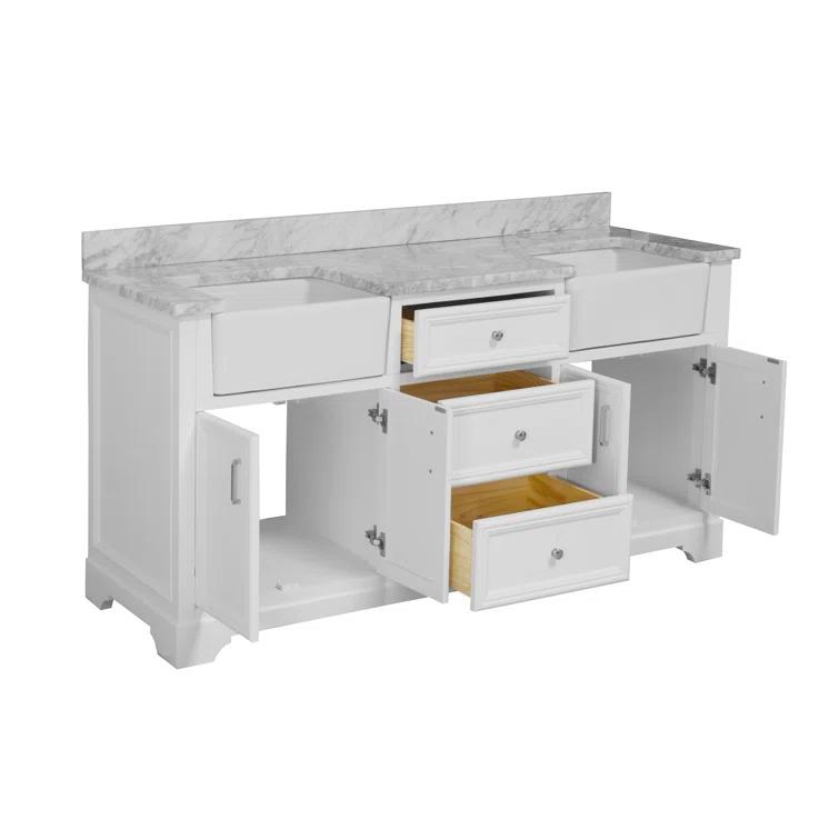 Emiliano 72'' Double Bathroom Vanity with Top
