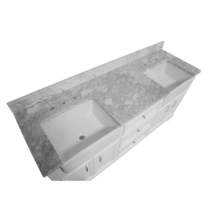 Emiliano 72'' Double Bathroom Vanity with Top