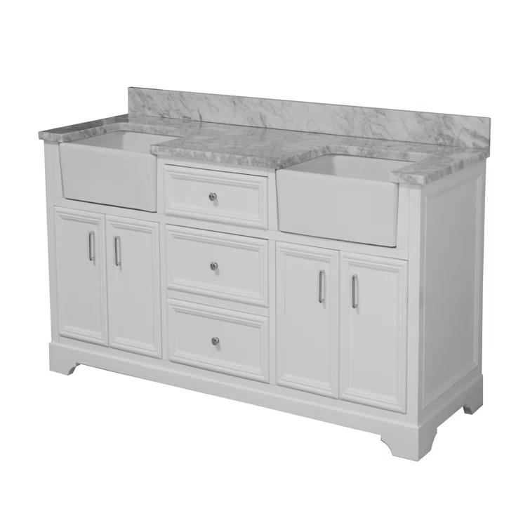 Emiliano 72'' Double Bathroom Vanity with Top