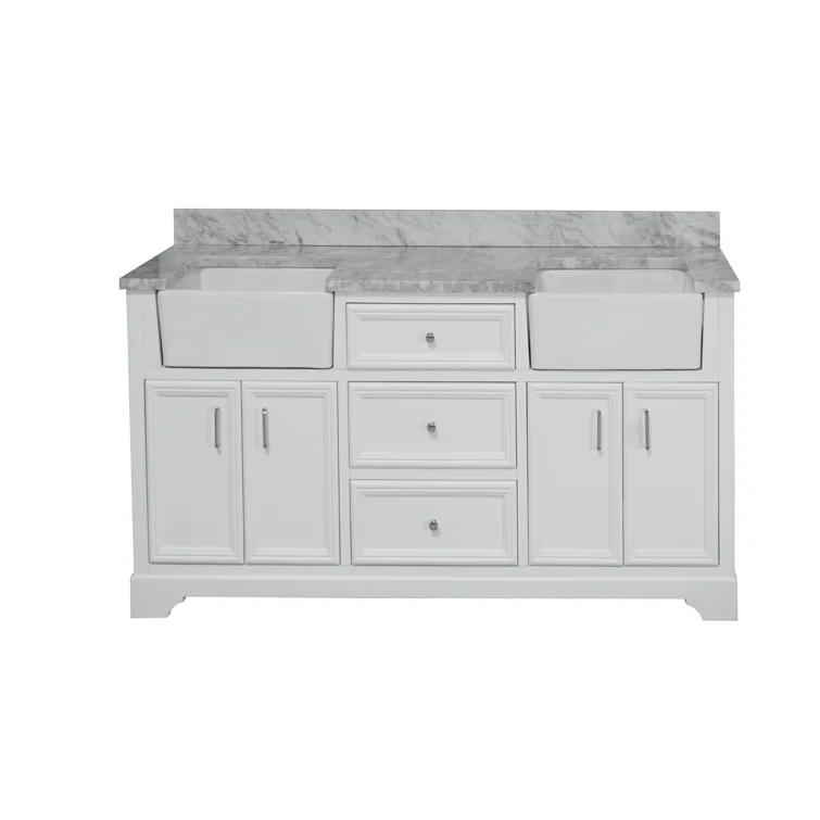 Emiliano 72'' Double Bathroom Vanity with Top
