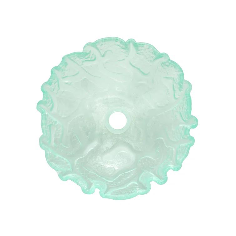 Eden Bath 16.5'' Clear Tempered Glass Specialty Bathroom Sink