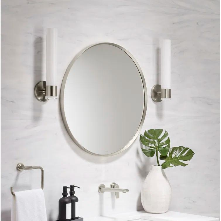 Essential Round Wall Mirror, Bathroom/Vanity Mirror with Frame