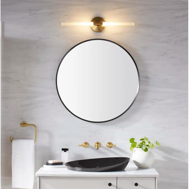 Essential Round Wall Mirror, Bathroom/Vanity Mirror with Frame