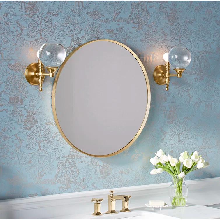 Essential Round Wall Mirror, Bathroom/Vanity Mirror with Frame