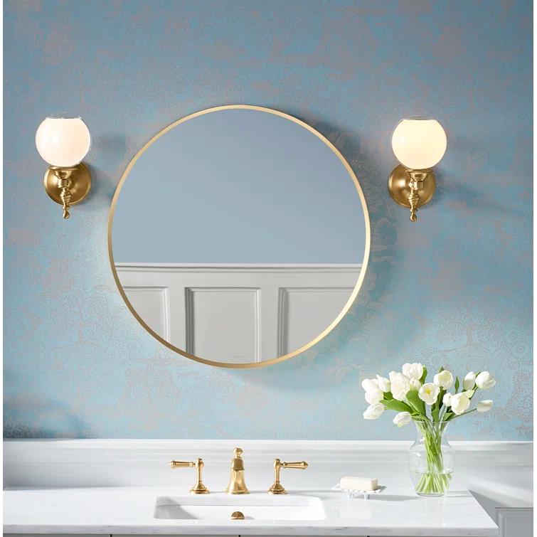 Essential Round Wall Mirror, Bathroom/Vanity Mirror with Frame