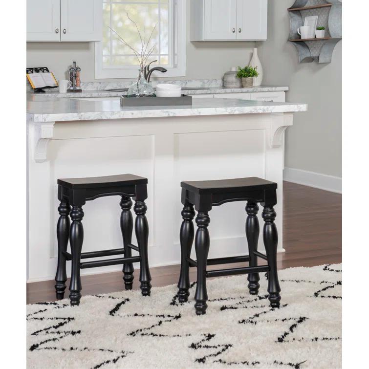 Clemente Counter Stool with Solid Wood Frame