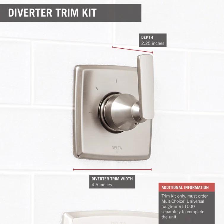 Ashlyn 3-Setting 2-Port Diverter Trim