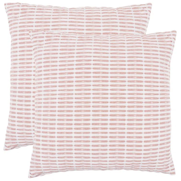 KAF Home Pleated Please Striped Cotton Pillow Cover (Set of 2)