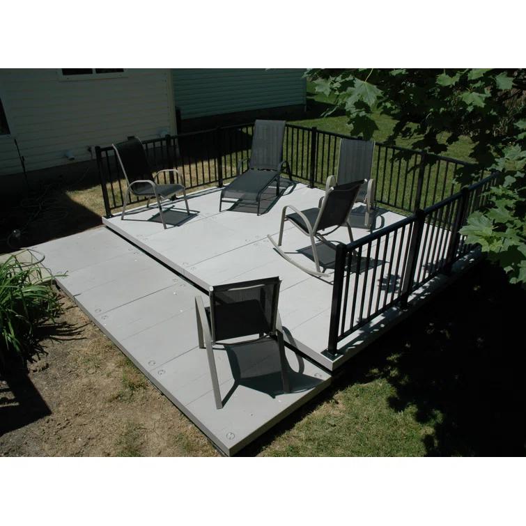 120'' x 120'' Composite Patio Deck Tile Starter Kit