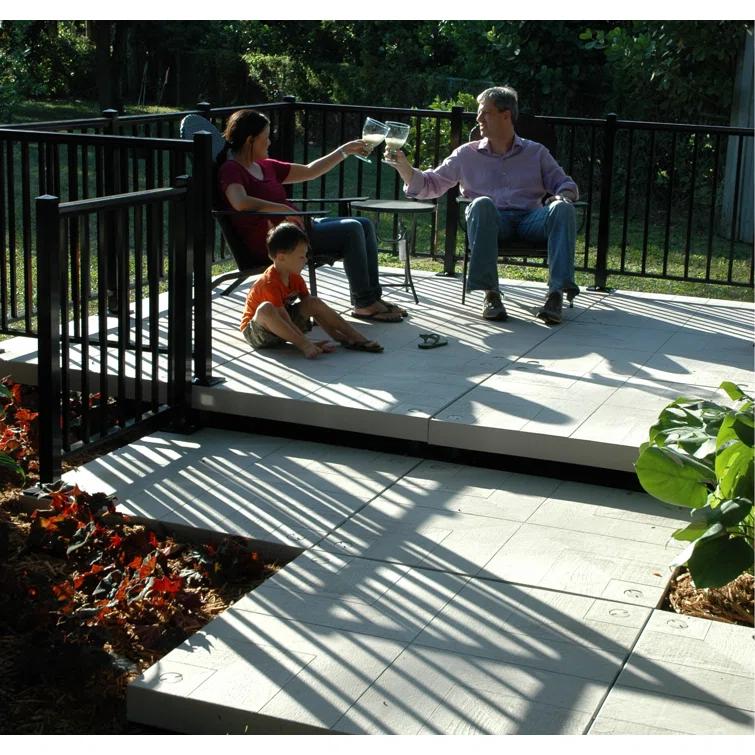 120'' x 120'' Composite Patio Deck Tile Starter Kit