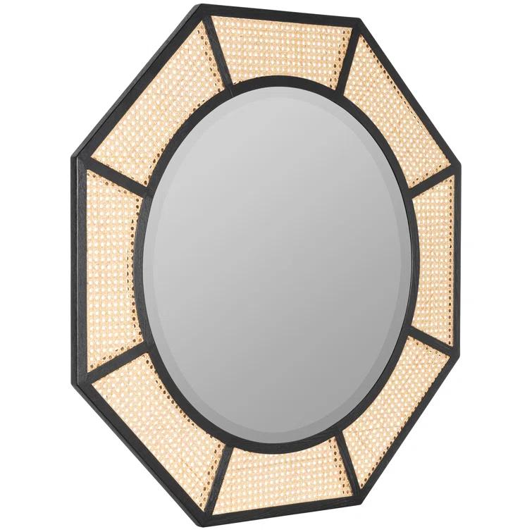 Harley Cane Octagon Wall Mirror - 35"