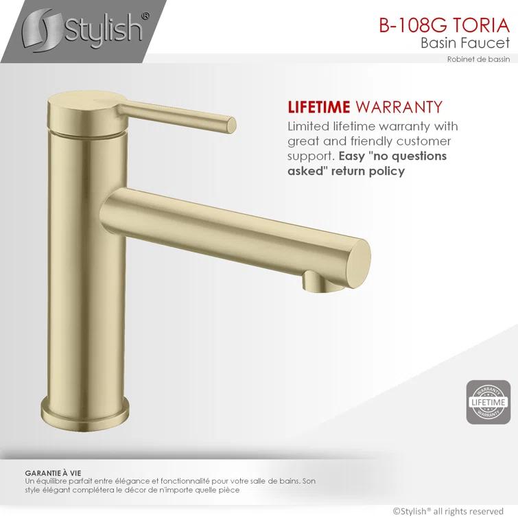 STYLISH Stylish Solace Toria One-Handle 6 3/8" Centerset Bathroom Faucet B-108G