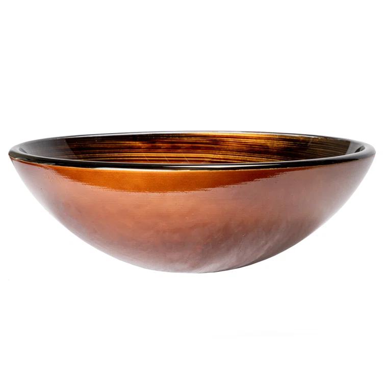 Eden Bath EB_GS72 Eden Bath 16.38'' Tempered Glass Circular Bathroom Sink