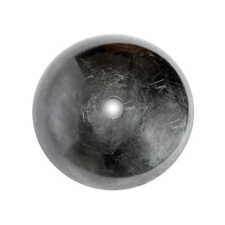 Eden Bath 16.38'' Tempered Glass Circular Bathroom Sink