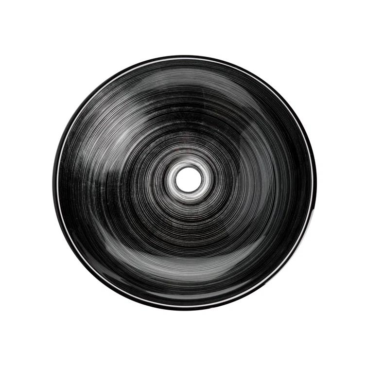 Eden Bath 16.38'' Tempered Glass Circular Bathroom Sink