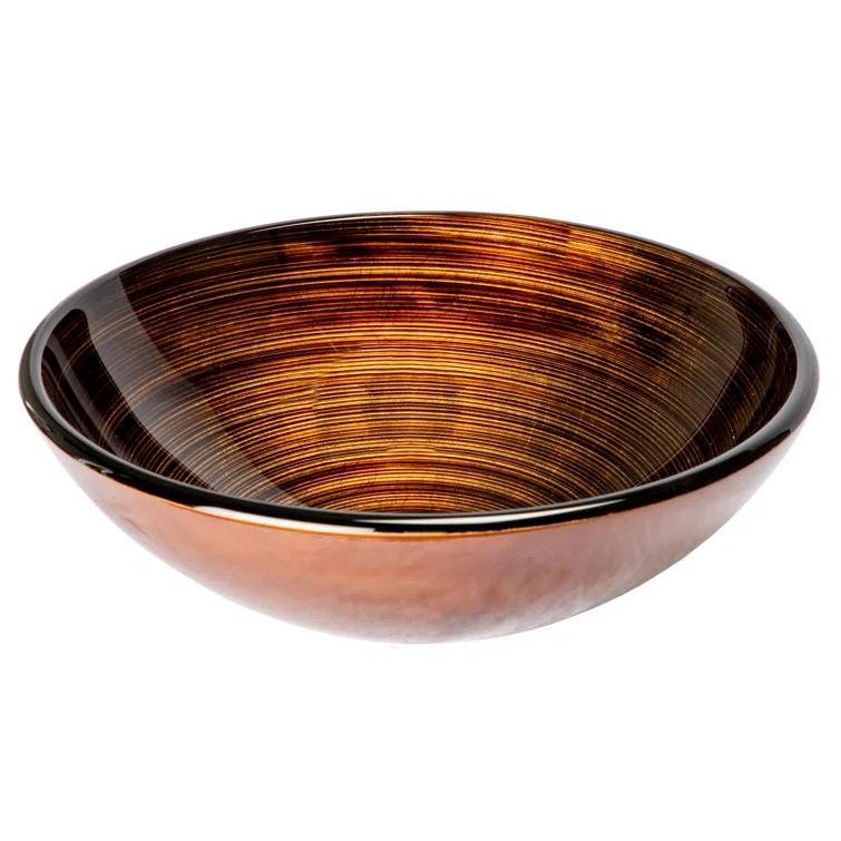 Eden Bath EB_GS72 Eden Bath 16.38'' Tempered Glass Circular Bathroom Sink