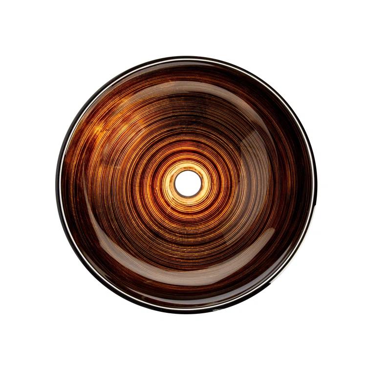 Eden Bath EB_GS72 Eden Bath 16.38'' Tempered Glass Circular Bathroom Sink