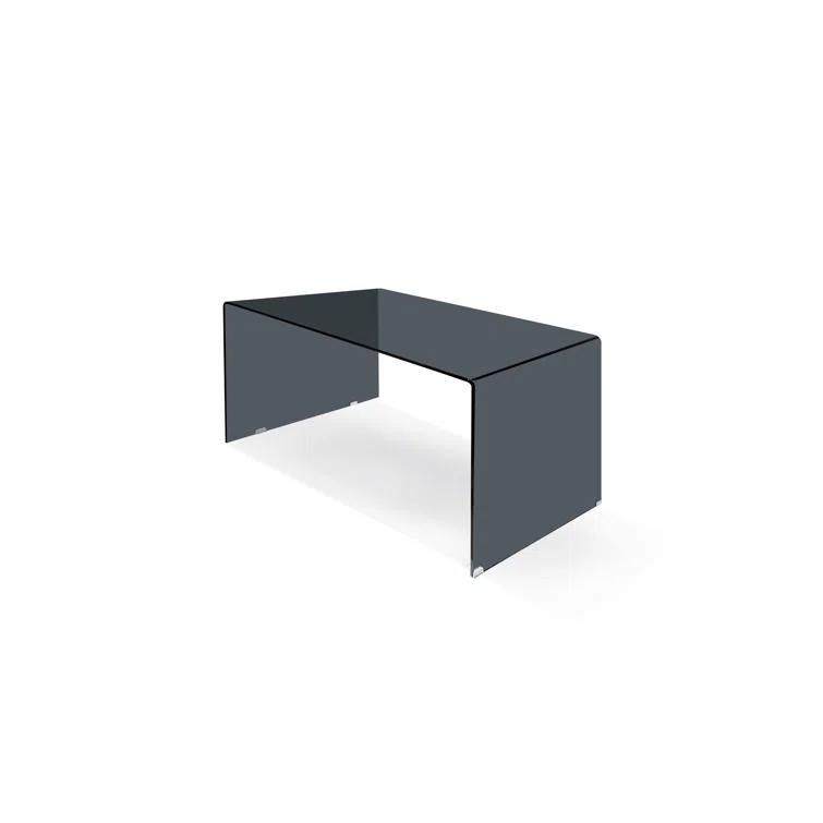Contemporary Gray Glass desk