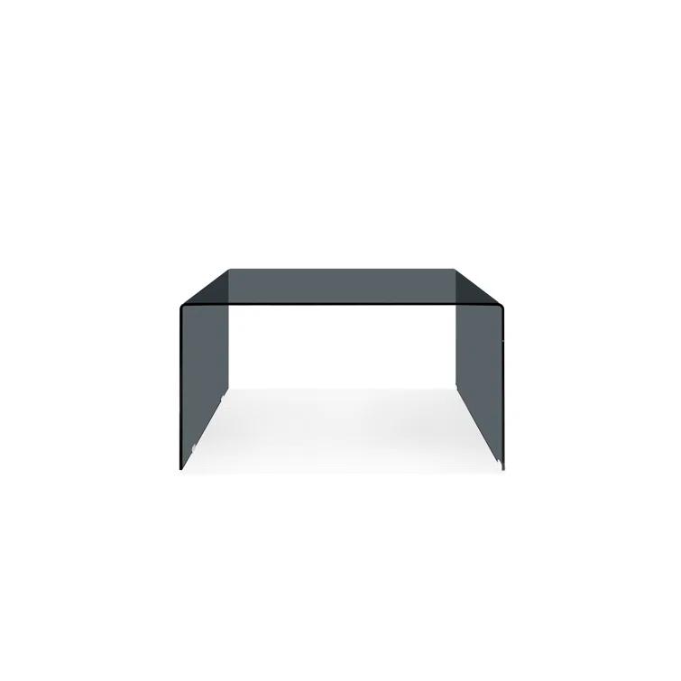 Contemporary Gray Glass desk