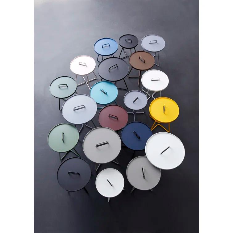 On-the-Move Round Metal Outdoor Side Table