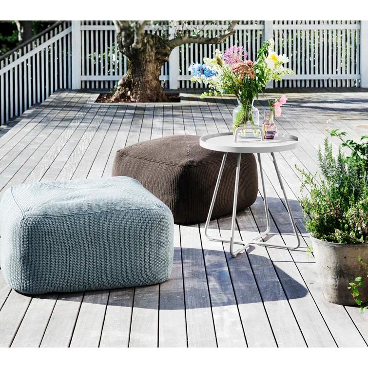 On-the-Move Round Metal Outdoor Side Table