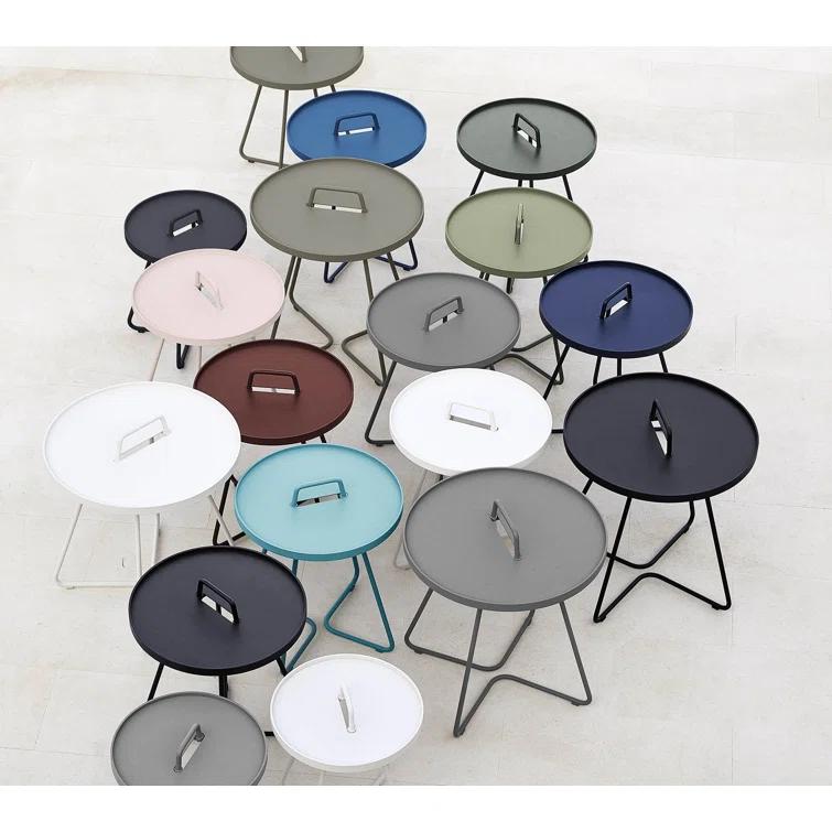 On-the-Move Round Metal Outdoor Side Table