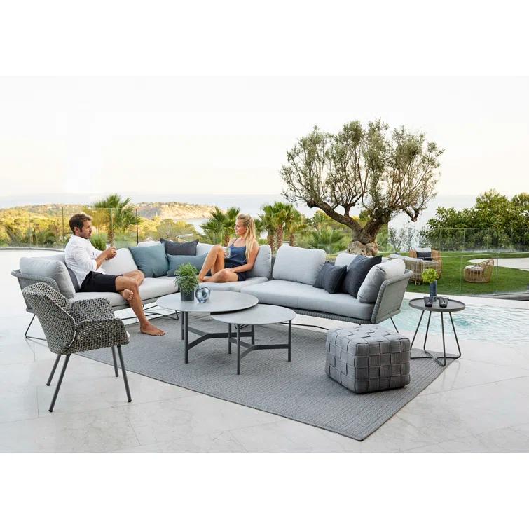 On-the-Move Round Metal Outdoor Side Table