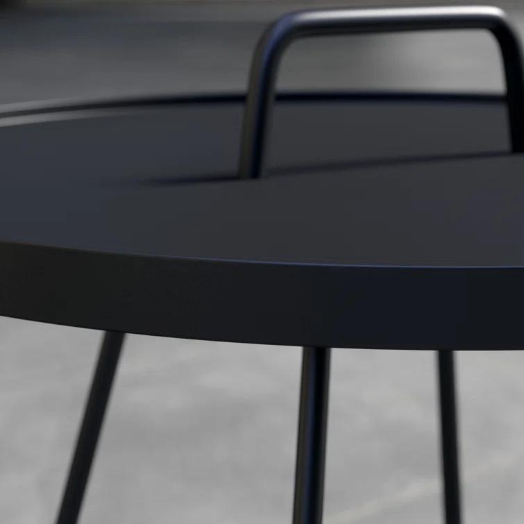 On-the-Move Round Metal Outdoor Side Table