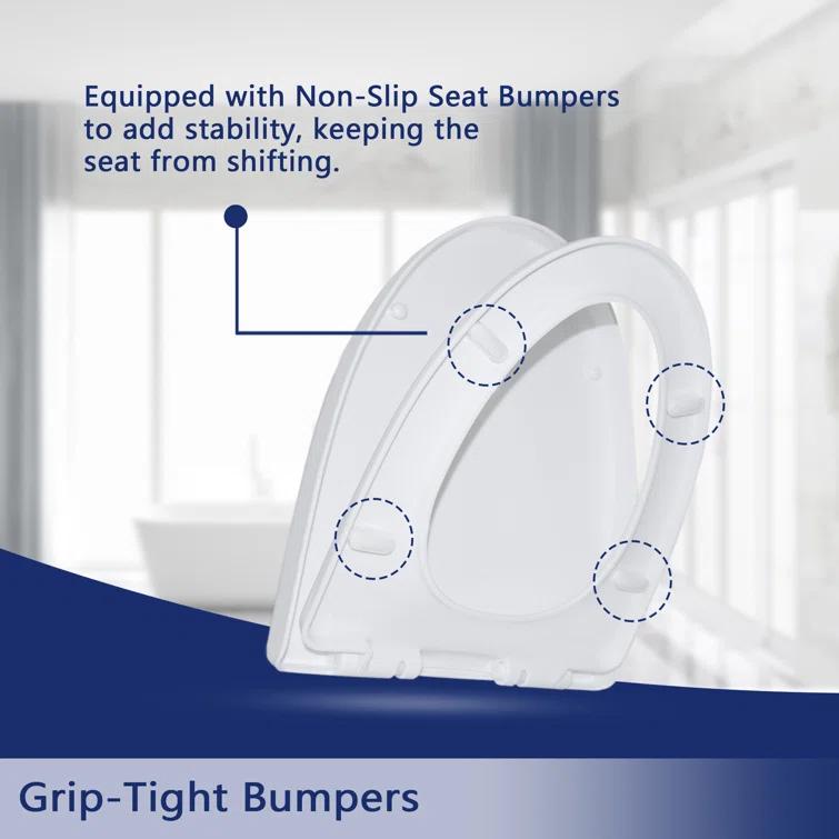 Quick-Release Slow-Close Elongated Toilet Seat